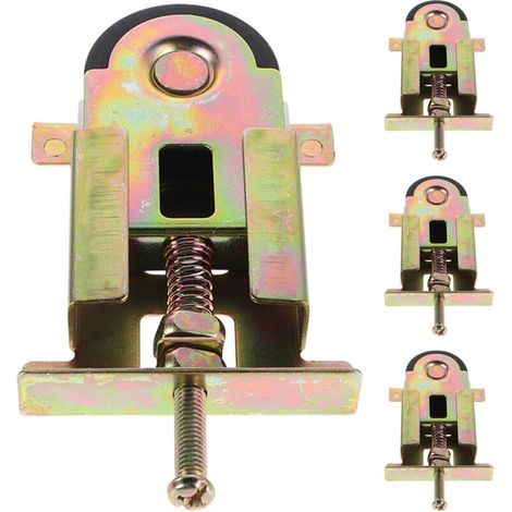 Set di 4 rulli per ante scorrevoli, 40 mm, pulegge in acciaio per impieghi gravosi, sistema silenzioso per ante di armadi e guardaroba, ferramenta di ricambio versatile