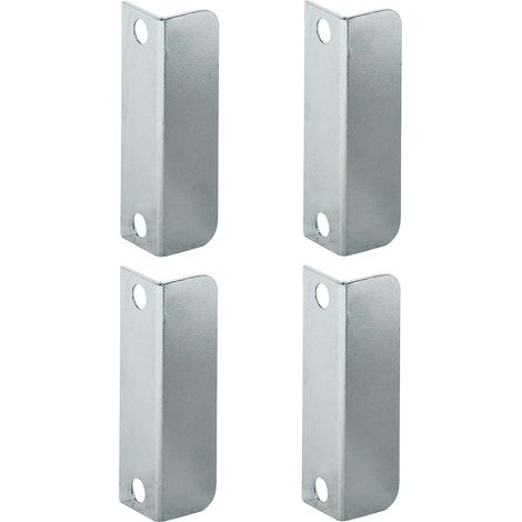 Cyclingcolors – Gâche équerre à visser 4x 40x13x12mm – Acier pour serrure et verrou – Pour portes et fenêtres – Installation facile