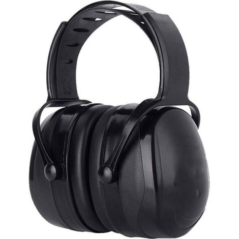 Casque Anti Bruit Adulte Réglable Confortable, avec Une Atténuation de SNR 38dB, pour Milieu Bruyant ou Stressant-Noir