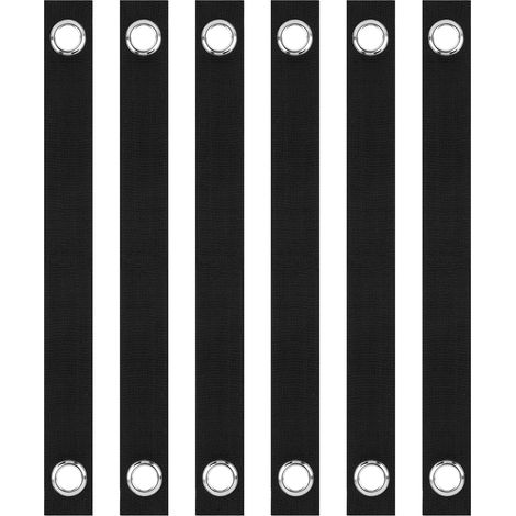 6 Pièces - Sangle De Soutien - Attache Arbre - Tuteurage Et Protection Contre Le Vent - Nylon Résistant - Jardin Extérieur - Noir - 3,8x40cm (1/5)
