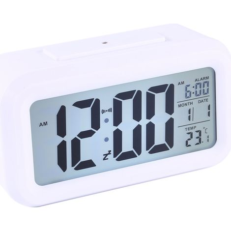 Eosnow Batterieuhr, AAA-Batterien, LED-Digitalkalender, für Büro, Schreibtisch, Auto