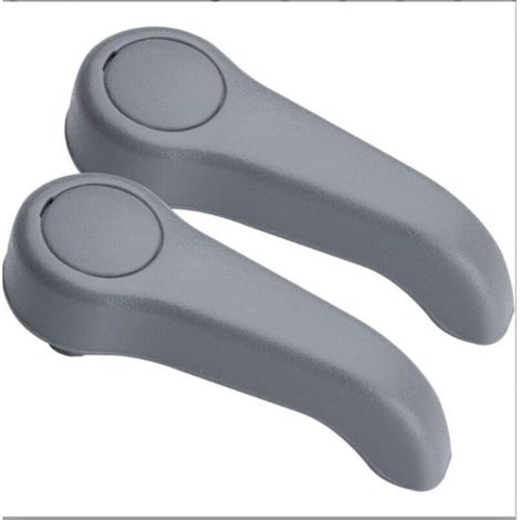 Set of 2 grey front seat adjustment handles for Renault Clio 2 Twingo 1 7701209658 7701470827 (1/5)