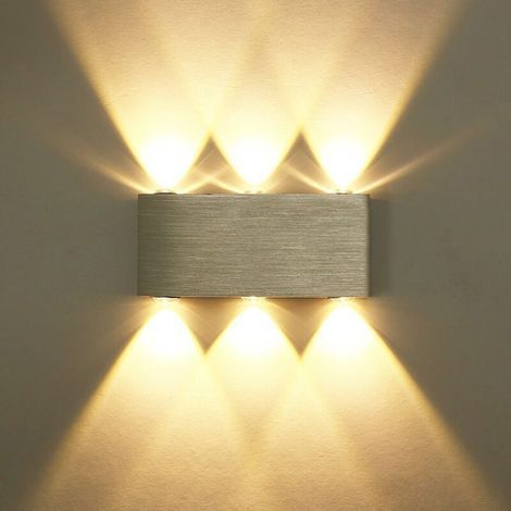 Applique da parete a LED da 6W in alluminio bianco caldo – Illuminazione decorativa moderna e antiossidante per soggiorno, camera da letto, scale e ufficio. (1/4)