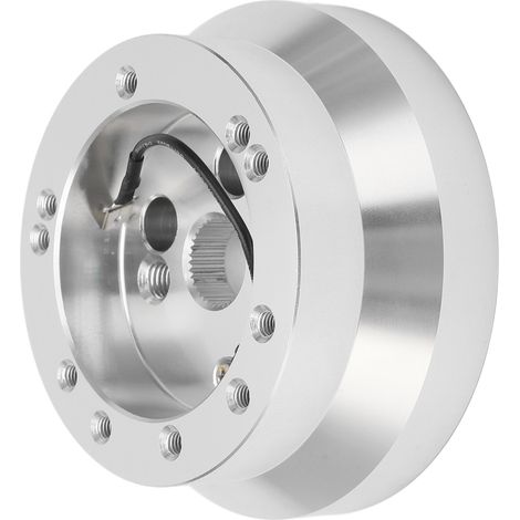 Kurze 6-Loch-Adapternaben aus Aluminium für das Lenkrad des Jeep Wrangler (1976–1995), silberfarben, Ersatzteil, Lenkrad-Montagesatz (1/5)