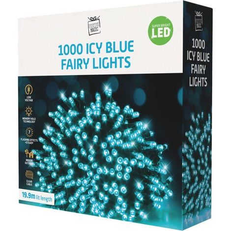 Guirlande lumineuse LED bleue de 1000 LED (1/3)