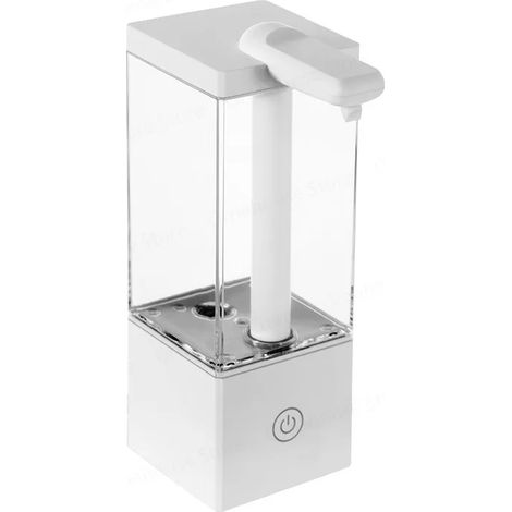 Distributeur de savon automatique à capteur (blanc) de 490 ml, distributeur de gel hydroalcoolique rechargeable à capteur (1/5)