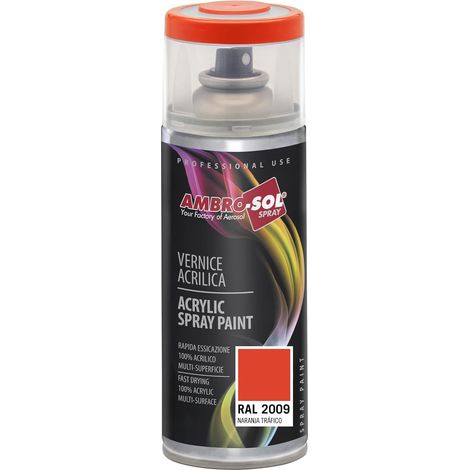 Smalto acrilico multiuso ral 2009 arancio traffico spray 400 ml