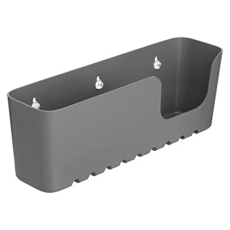 Cesta portaoggetti con ventose Plasticos Tatay 11x30x8,5 cm grigio (1/2)