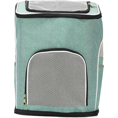 Sac à dos transport chat chien pliable oxford respirant, sac voyage animal domestique portable, sac à dos cage extérieur pour petit chien et chat (1/5)
