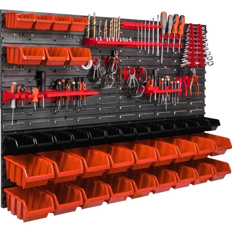 Panneau d'outils, Matériau plastique, Dimensions 115 x 78 cm, 39 cuvettes, Installation rapide, Design mobile (1/5)