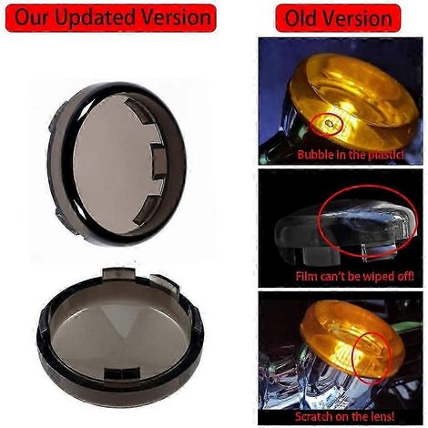 4 luces LED ahumadas para intermitentes delanteros de motocicleta, kit de inserción 1157 para Dyna Road Street Glid Edition 0926 (1/4)