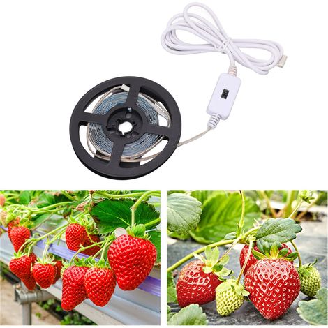 USB-Lichtleiste mit Pflanzenwachstumssensor, Vollspektrum-LED-Zusatzbeleuchtung, Dimmfunktion per Fingerwisch, wasserdichte Lampe für Sämlinge und Blumen, 5 V, 3 m/unbestückte Platine. (1/5)