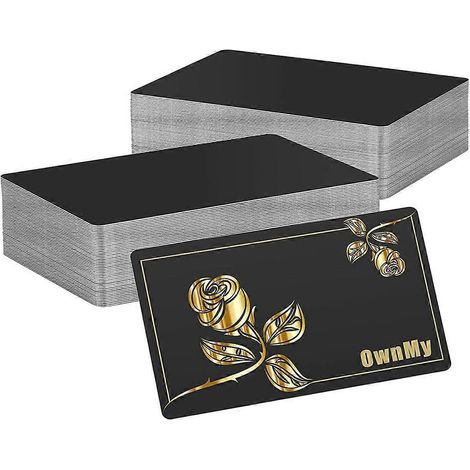 100 cartes de visite vierges en métal pour gravure laser, A (1/5)