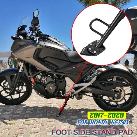 (xADV750 Rouge) Plaque d'extension de béquille latérale CNC pour moto HONDA XADV 750 X-ADV 750 NC750X NC750 X 2017-2020 maxpower (1/4)