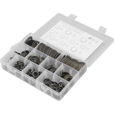 Kit 230 joints de vidange auto-centrants M6 à M26, rondelles métal-caoutchouc pour bouchons d'huile (1/5)