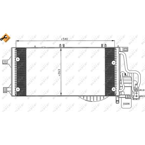 Condenseur, climatisation NRF 35531 OPEL 13106020 13106021 13114012 13140750