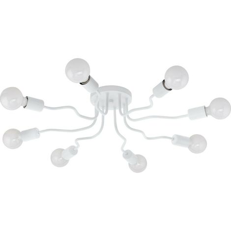 Lampdario da Soffitto Plafoniera Lampada 8 Luci E27 Bianco Orazio Plafone EGLO (1/3)