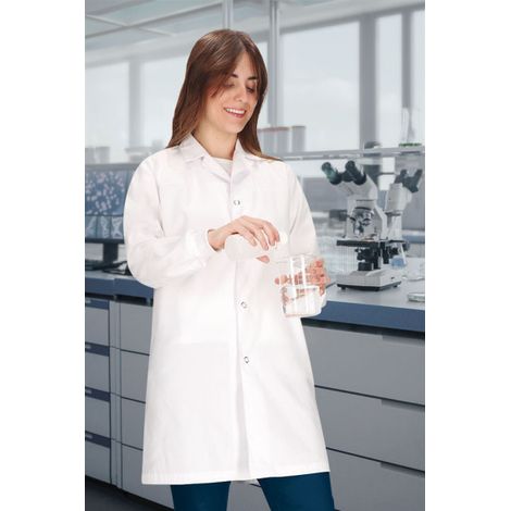 Bata de trabajo sin bolsillos CYCLONE 3XL Blanco (1/3)