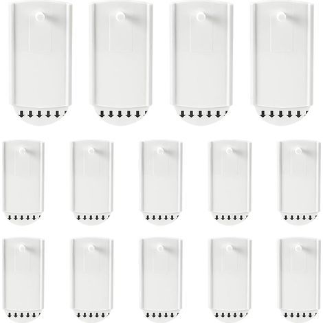 14-teiliges Set Bilderrahmenbefestigungen ohne Bohren, 4,3 x 7,8 cm, weißes ABS, für Poster, Bilder und Fotos (1/5)