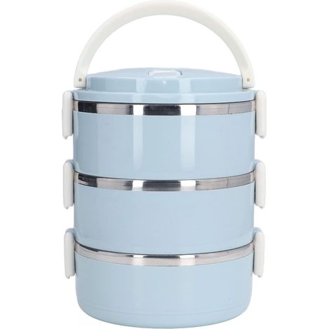 Sac à lunch empilable en acier inoxydable pour organiser ses repas au travail, à l'école, en pique-nique ou en voyage.-AquaForge (1/5)