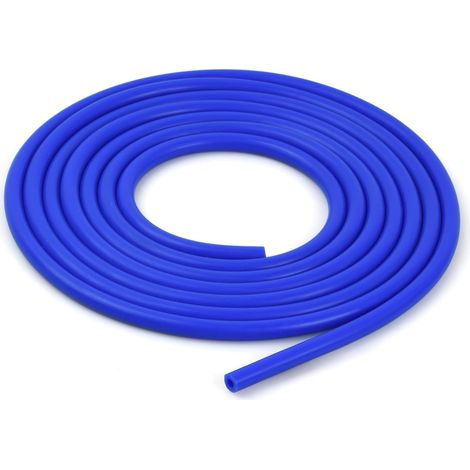Tubo flessibile per aspirapolvere in silicone per auto, diametro interno 4 mm e diametro esterno 8 mm, lunghezza 3 metri, tubo flessibile in silicone blu