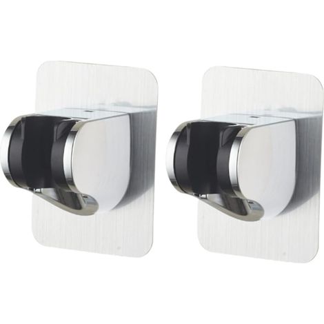 Support de pommeau de douche Zerodeko (lot de 2) à ventouse, en ABS, réutilisable et léger, fixation murale pour salle de bain