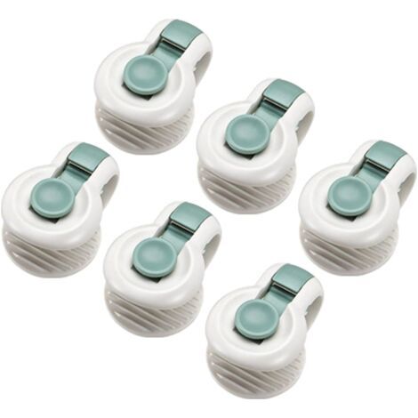 QORVA-Lot de 6 clips pour housse de couette pour draps de lit, sans épingles, fixation anti-mouvement