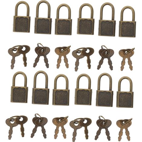 mini cadenas vintage en métal pour coffres de pirates avec (1/5)