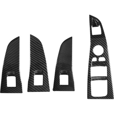 4x Cadre en ABS pour interrupteur de lève-vitre, garniture décorative carbone compatible X5 X7 2019 (1/5)