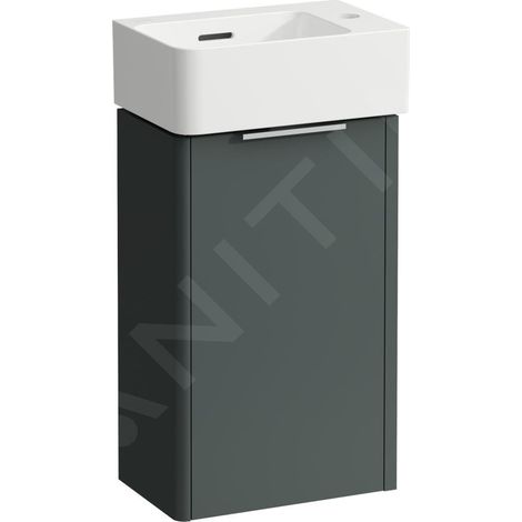 Laufen VAL - Meuble avec lave-mains, 52x32x20 cm, 1 porte, charnières à droite, gris H8622802661061 (1/2)