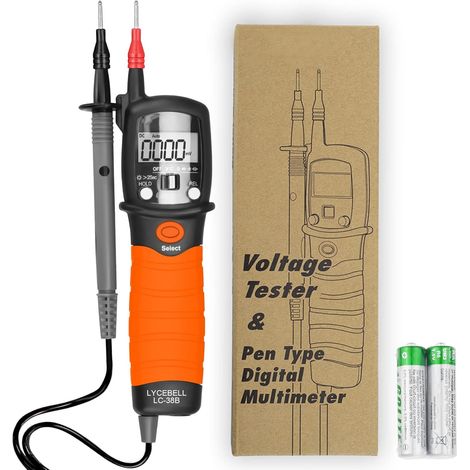 Digitales Stiftmultimeter, Spannungsprüfer, AC/DC-Spannungsdurchgangs-Diodenwiderstandstester 2000 Counts, Durchgangsprüfer mit Hintergrundbeleuchtung