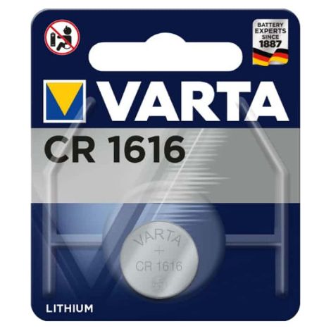BATTERIA A BOTTONE CR 1616 LITIO 55MAH 3V VARTA