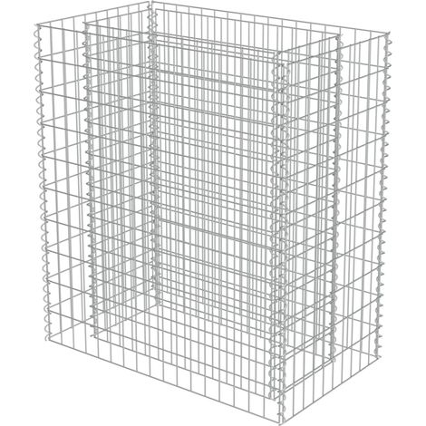 Jardinera elevada para plantas y flores fabricada en gavión de acero galvanizado 90 x 50 x 100 cm 020001316 (1/5)