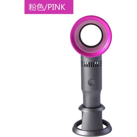 Nuevo mini ventilador sin aspas, creativo, portátil, recargable por USB, regalo ideal. Cuatro generaciones de ventiladores sin aspas (rojo y rosa).