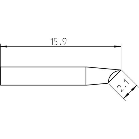 Weller RTP 020 G MS Punta di saldatura Punta saldante, Ad ali di gabbiano Dimensione punta 2 mm Lunghezza punte 15.9 mm (1/5)