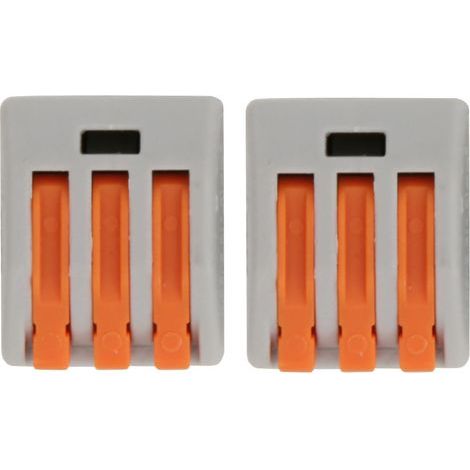 Lot de 15 borniers à ressort PCT-213 pour câble à 3 voies (1/5)