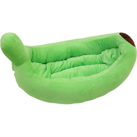 Bananenförmiges Hundebett, kuschelig und weich, Haustierbedarf, bequem für Welpen und Kätzchen (1/5)