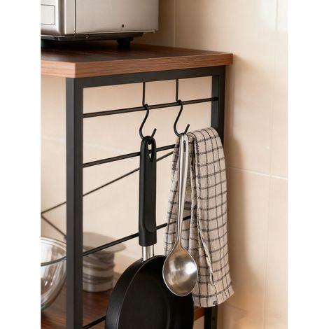Carrito de cocina con 3 estantes y ruedas
