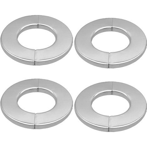 4 Pcs Rosace Robinet Mitigeur Douche, Rosace De Robinet Rosace De Douche Cache Tuyau En Acier Inoxydable Cache Tuyau Radiateur, 34mm, Pour Robinets, Tuyaux, Tuyaux De Radiateur (34mm) (1/5)
