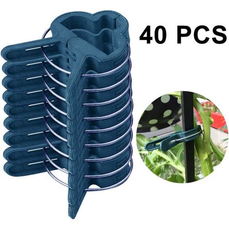 40 stable Clips Pflanzenklammern pour les petites & grandes Pousses fermetures Pflanzenclips Tomatenclips crochet d'orchidée (40 Gross)