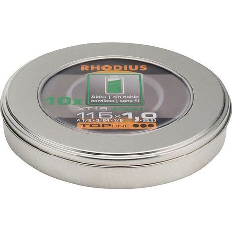 DISQUE À TRONÇONNER RHODIUS XT15 ACCU BOX 210247 115 MM 22.23 MM 10 PC(S) (1/2)