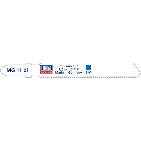 Lame de coupe Alt. mm 55 D.1,2 Fe-Inx pz.5 Mg11Bi Wilpu (1/2)