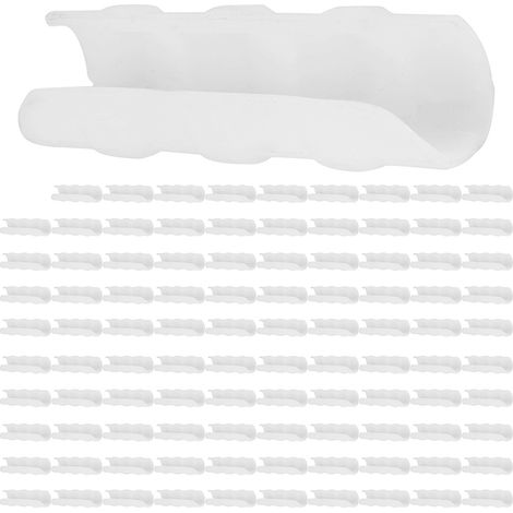 100 pinces de fixation pour tubes et armatures de serre, films solaires de jardin, connecteurs 22 - Blanc (1/5)
