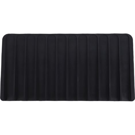 Tapis de séchage de vaisselle en Silicone auto-drainant, tapis de drainage pour comptoir de cuisine, utilisation multifonctionnelle, noir (1/5)