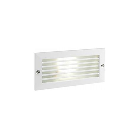 Lámpara empotrada de aluminio fundido con difusor de vidrio satinado blanco (1/4)