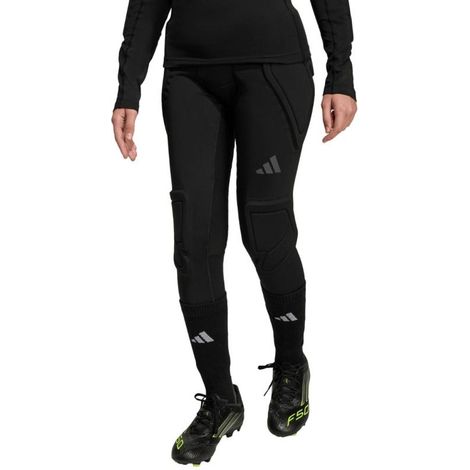 Leggings de gardien de but pour enfants adidas Padded Baselayer Long Tight noirs JZ9225 140 cm