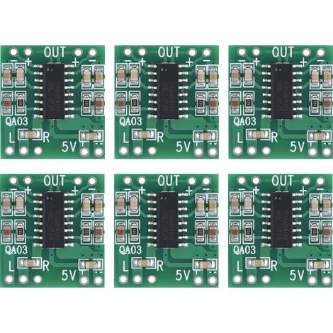 Lot de 6 modules d'amplification audio numérique ultra-compacts de type D (3 W + 3 W), 2,5 V - 5,5 V (1/5)