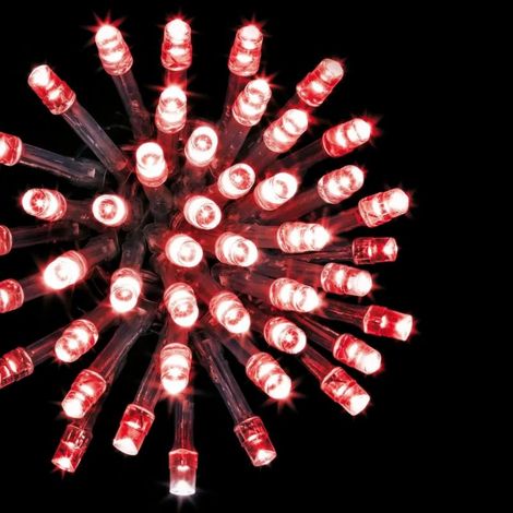 Paris Prix - Guirlande De Noël Lumineuse timer 50m Rouge