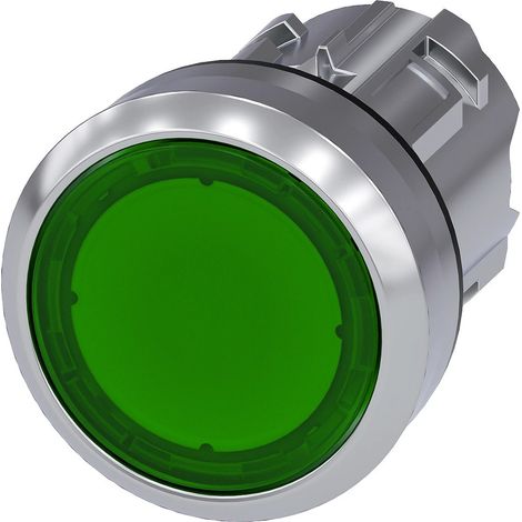 Interruptor Siemens pulsador luminoso verde 22 mm