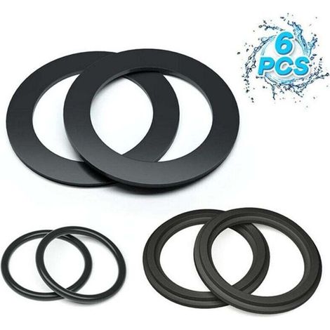 6 pièces Kit de rondelles et de bagues 25076RP pour raccords 1-1/2", rondelles en caoutchouc à joint torique pour vannes plongeuses de piscine Intex- 10745, 10262 et 10255-Crezuo